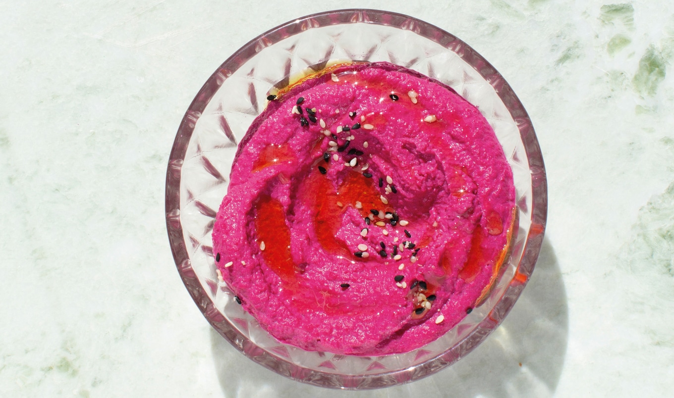 Vegan Pink Beet Hummus