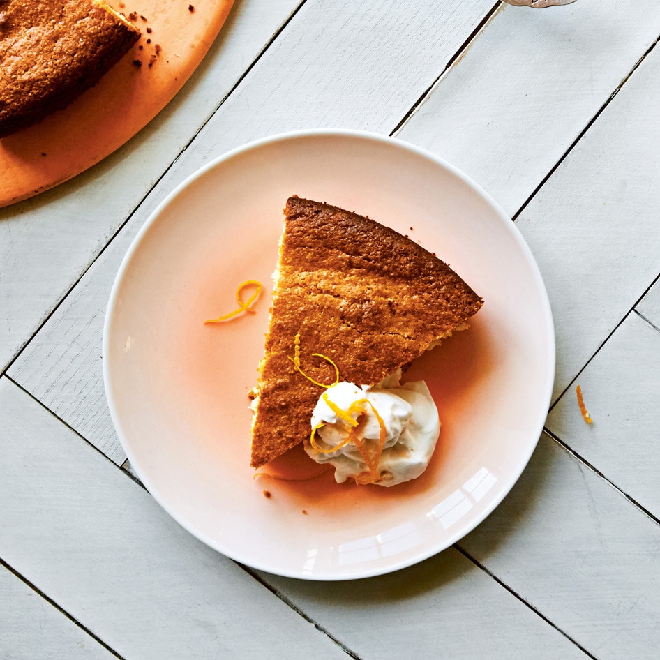 Zesty Vegan Almond Orange Cardamom Cake