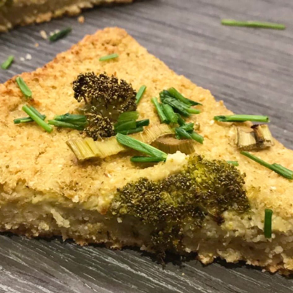 Plant-Based Broccoli Leek Quiche