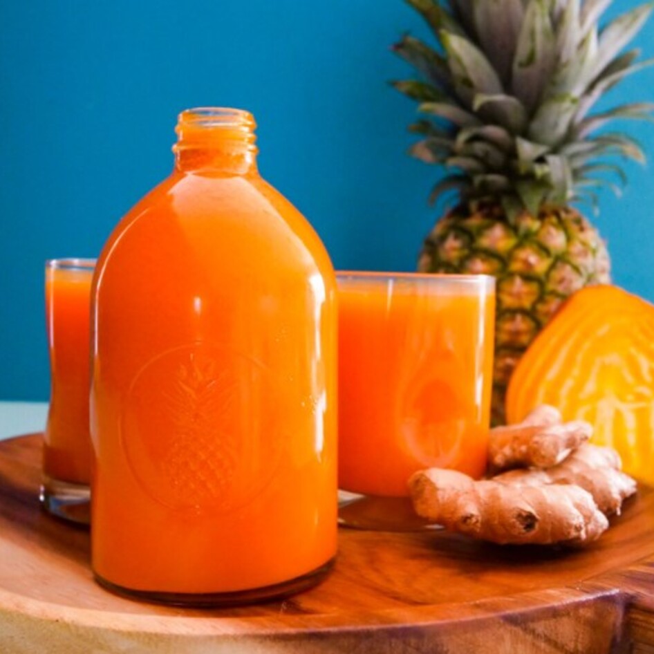 Vegan Golden Hour Pineapple-Turmeric Juice