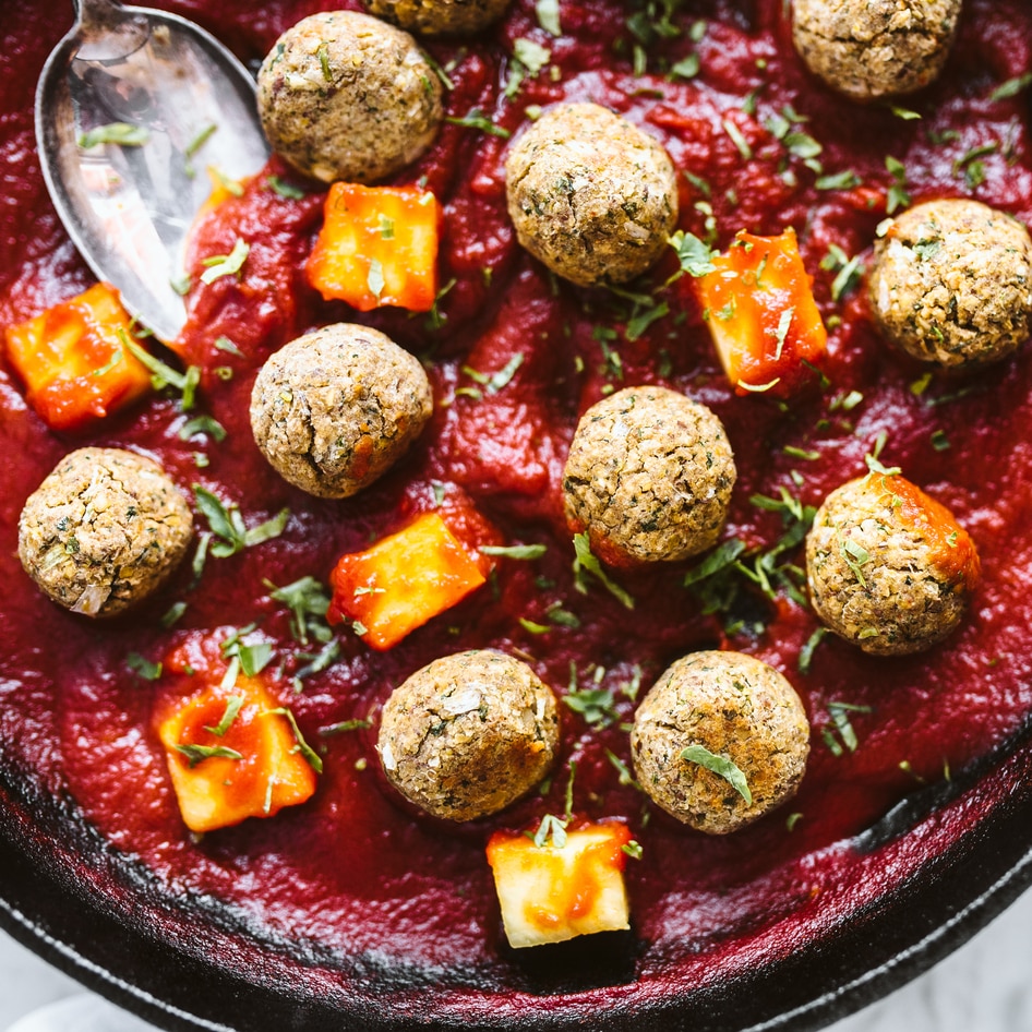 Sweet and Sour Pineapple Lentil Meatballs