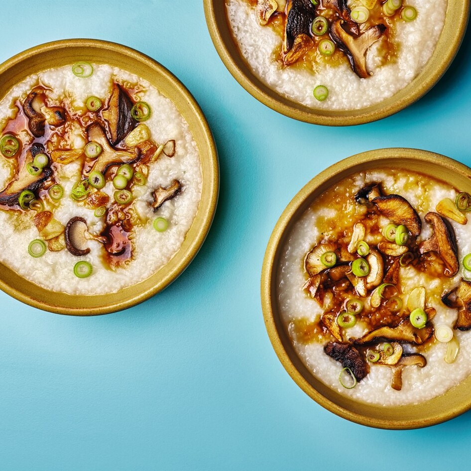 Crispy Garlic Shiitake Congee