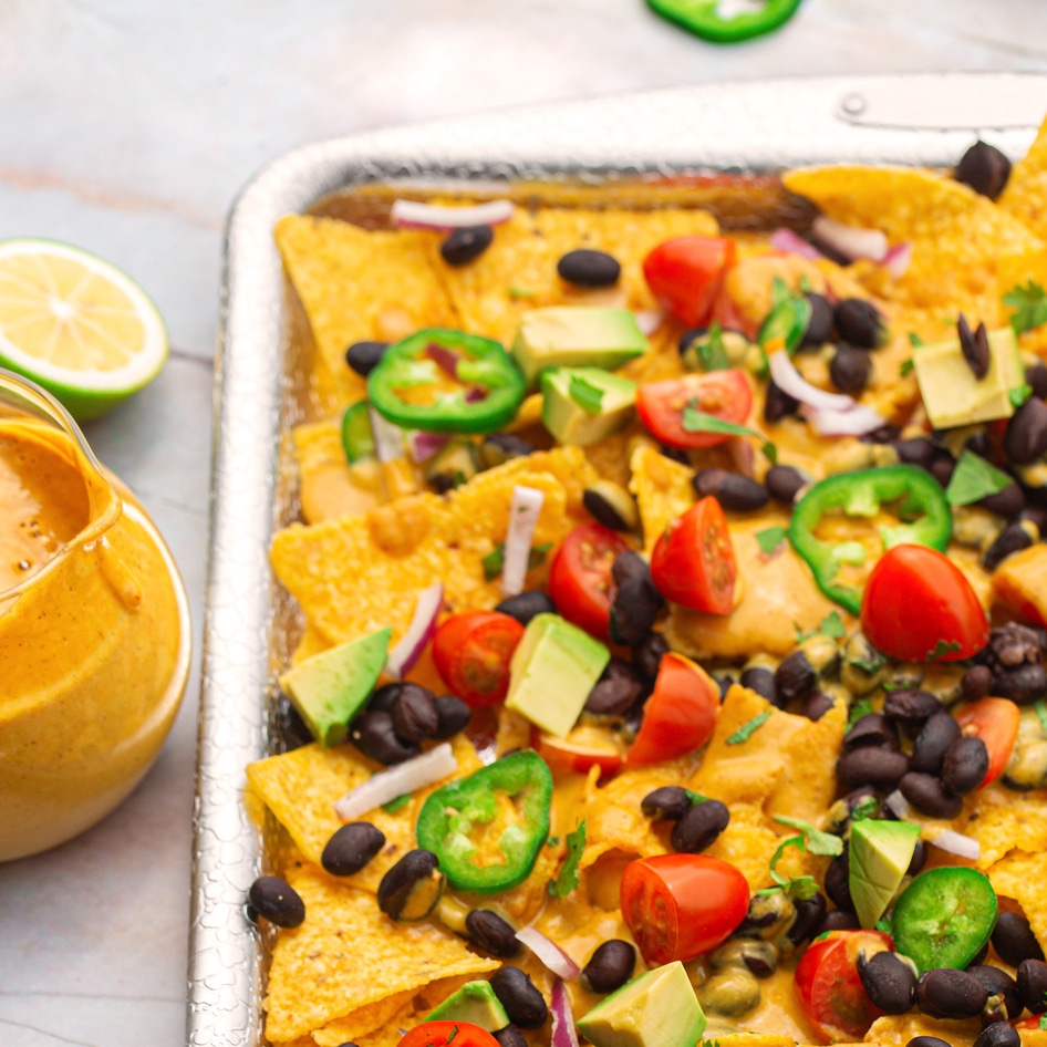 Loaded Cheesy Sheet-Pan Vegan Nachos