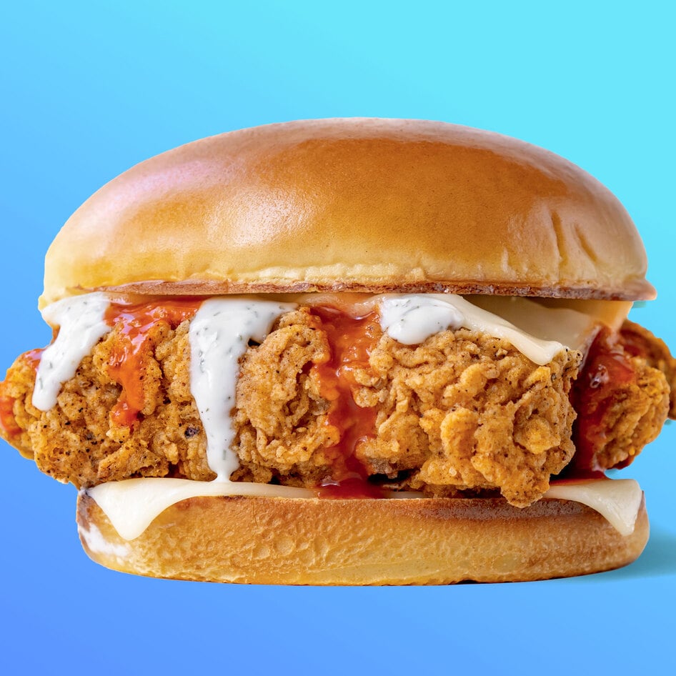 Vegan Copycat Whataburger&nbsp;Buffalo Ranch Chicken Strip Sandwich