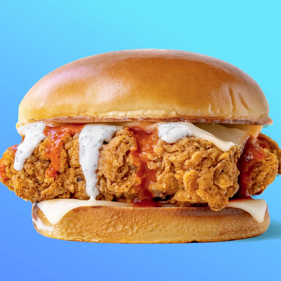 Vegan Copycat Whataburger Buffalo Ranch Chicken Strip Sandwich