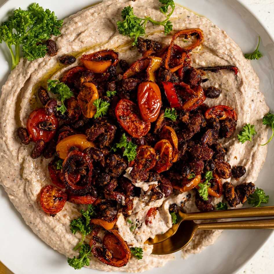 Easy Garlicky Three Bean Dip