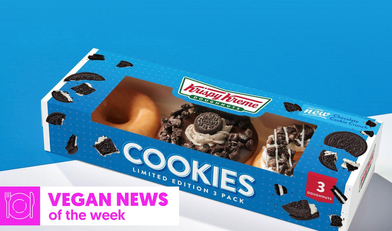 Vegan News of the Week: Krispy Kreme Cookie Doughnuts, Veganuary Deals, and More