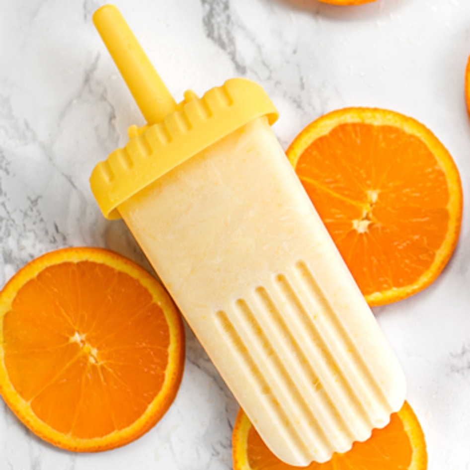 Orange Vanilla Frozen Yogurt Pops