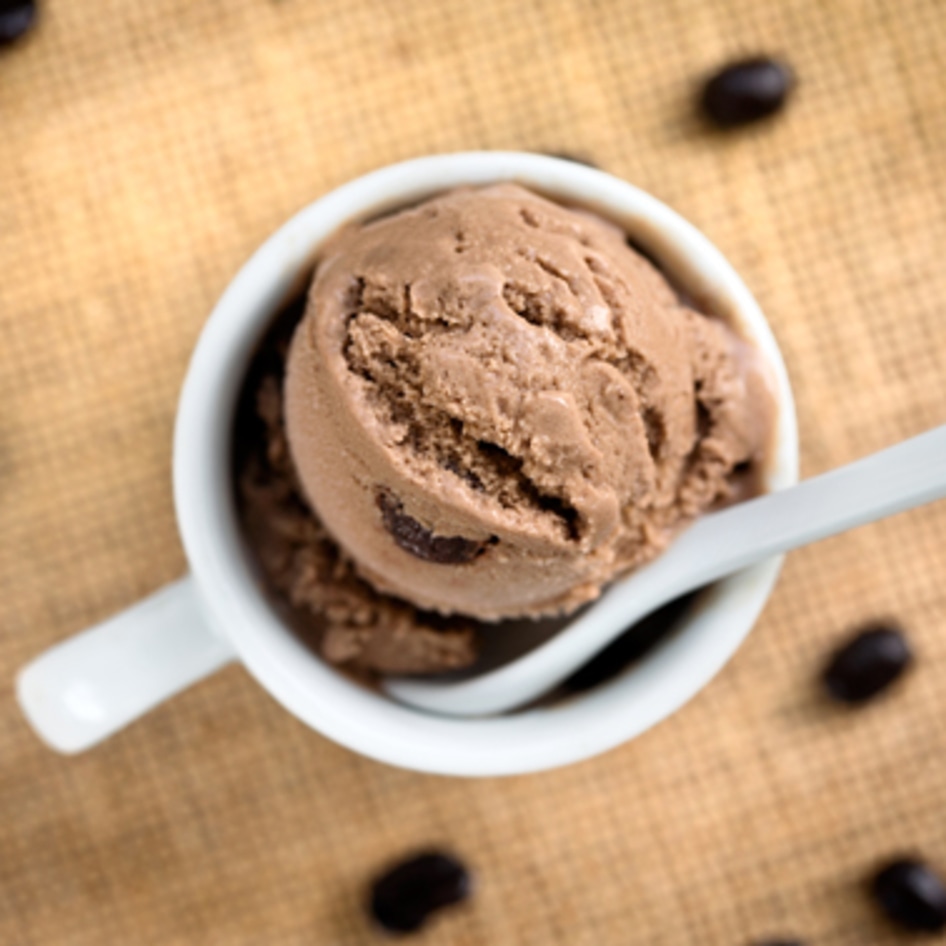 Dairy-Free Coffee Frozen Yogurt With Chocolate Chips