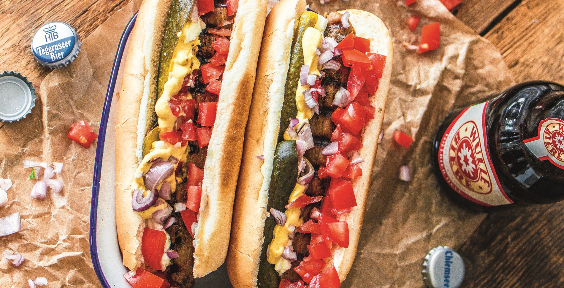 Smoky Grilled Eggplant Ballpark Hot Dogs