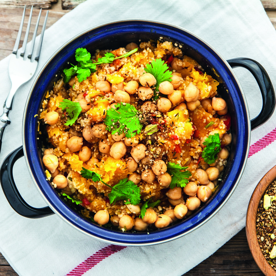 Butternut Squash Chickpea Salad With Dukkah