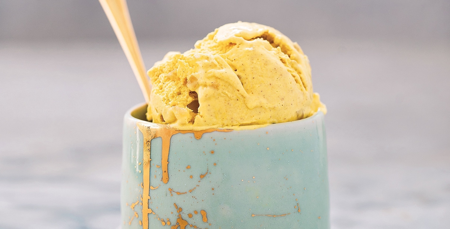 Dairy-Free Golden Milk Ice Cream With Cinnamon