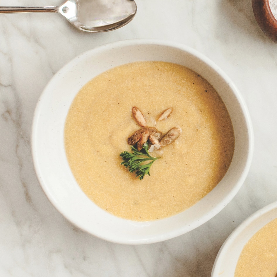 Creamy Vegan Roasted Kabocha Squash Soup