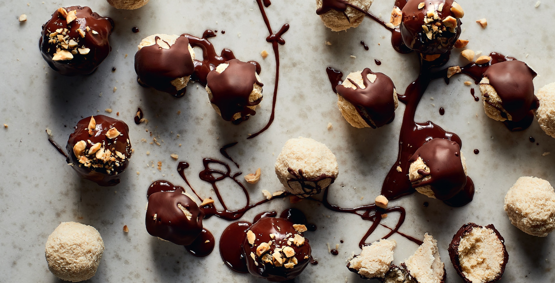 Chocolate-Dipped Coconut Bounty Truffles