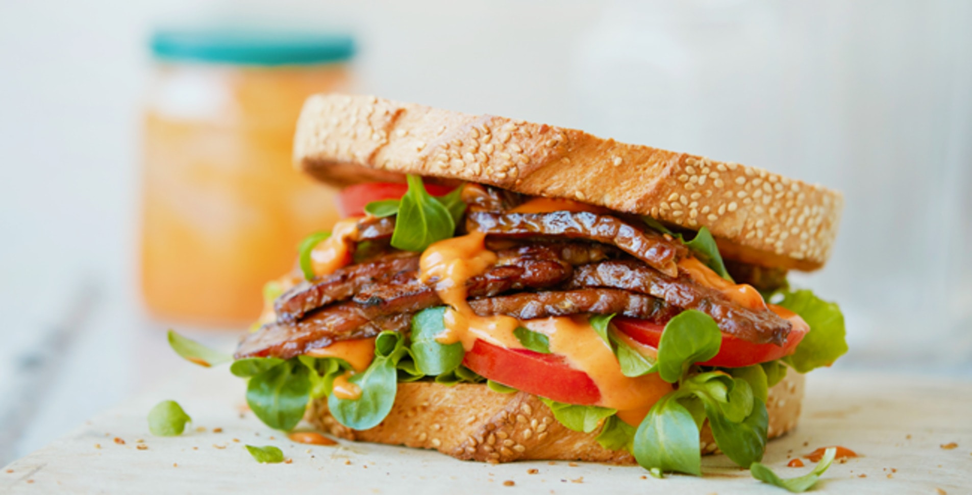 Korean-Inspired Vegan BLT With Spicy Gochujang Mayonnaise