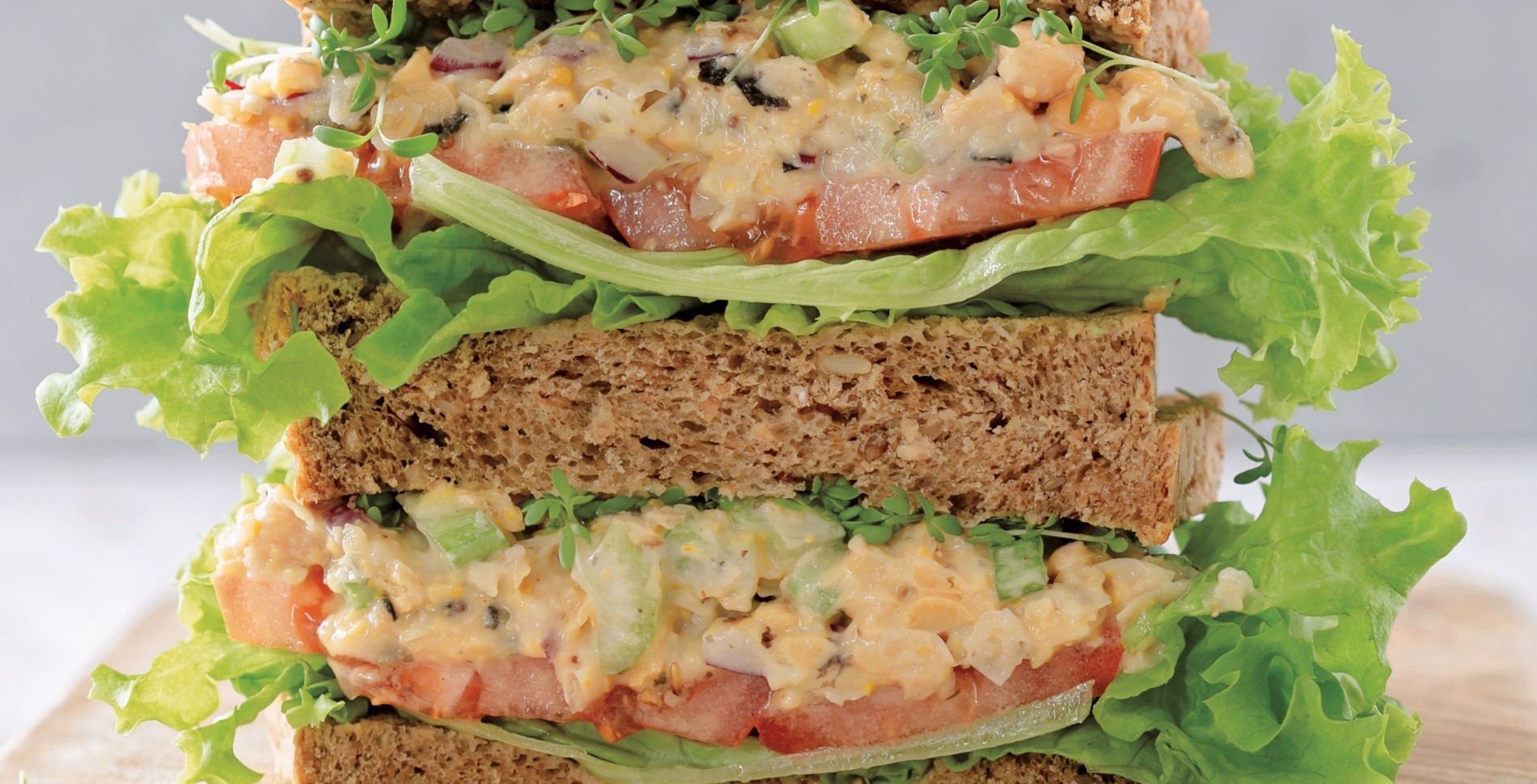 Two-Step Vegan Chickpea Tuna Salad Sandwiches