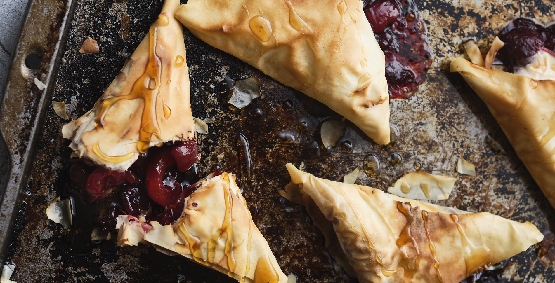 Five-Step Buttery Vegan Cherry Turnovers