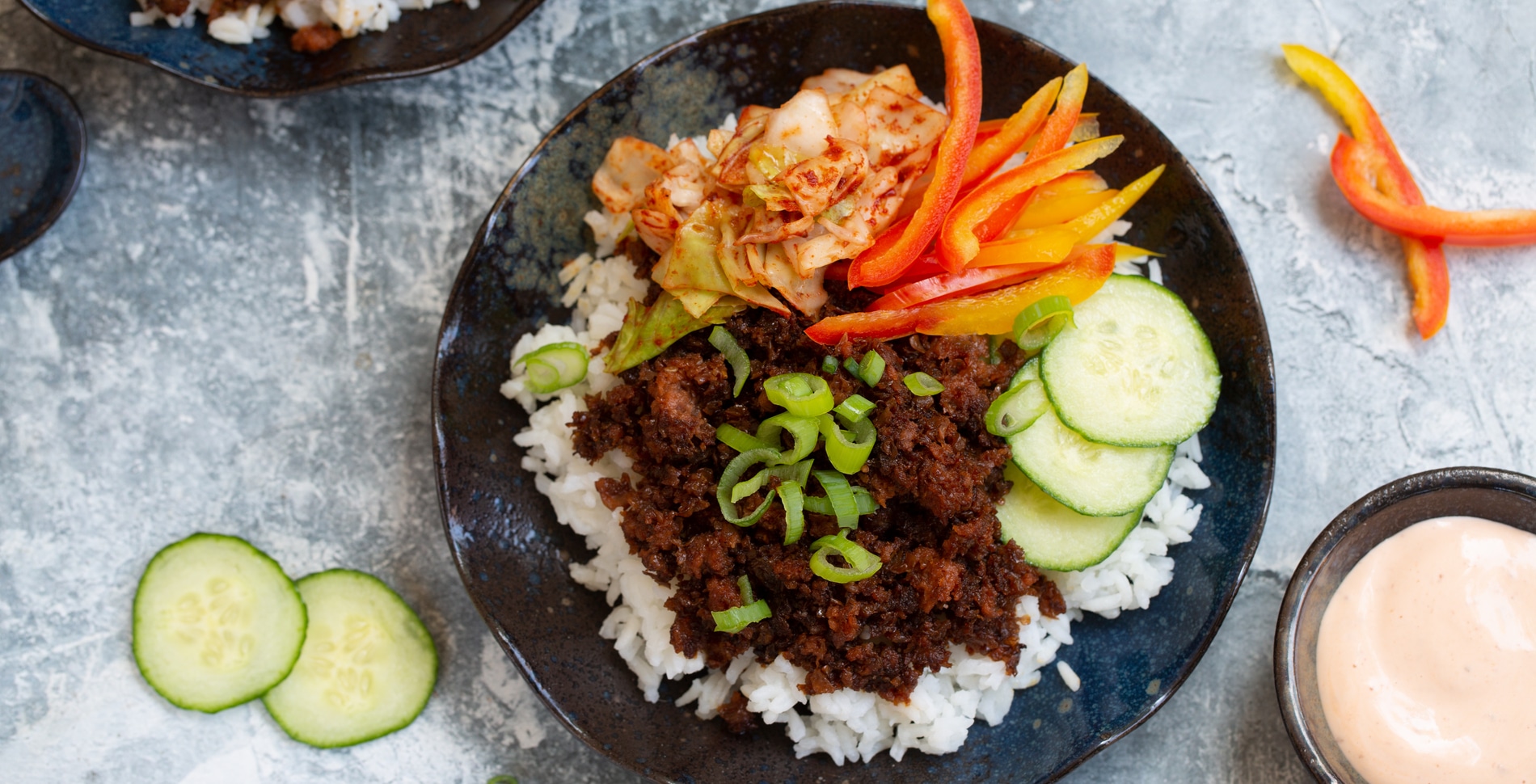 Vegan Korean BBQ Bowls With Kimchi