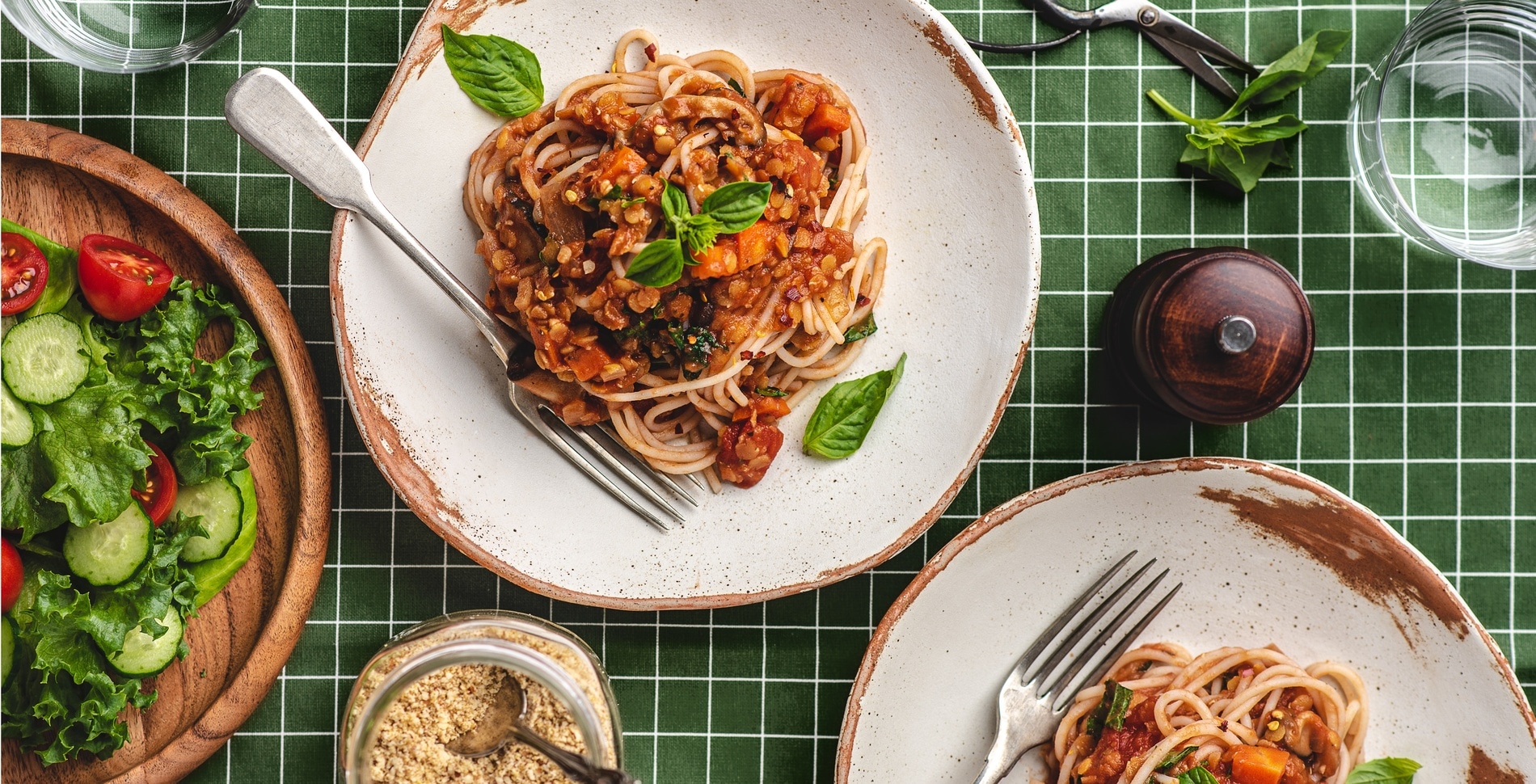Red Lentil Marinara Spaghetti