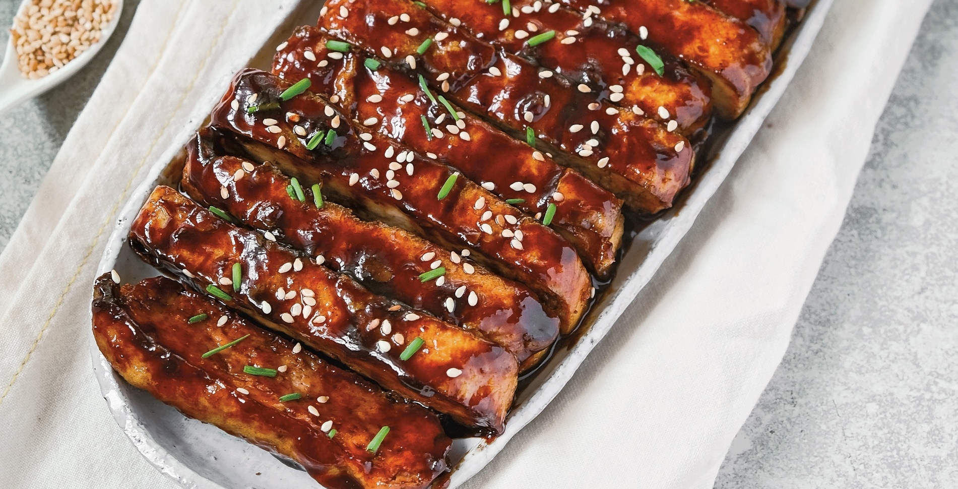Chinese Sticky Sweet Char Siu Tofu