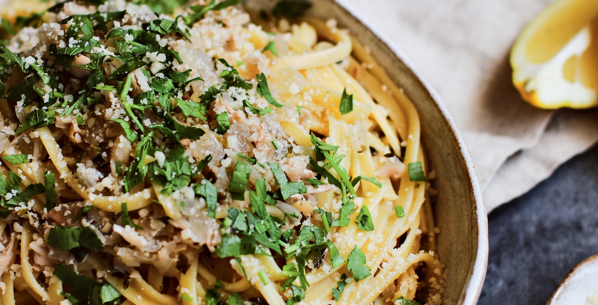 Linguine With Vegan White Clam Sauce