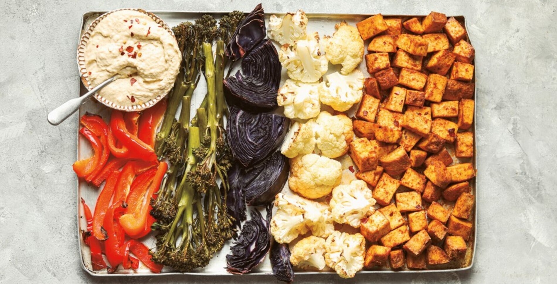 Roasted Vegetable and Tofu Buddha Sheet Pan