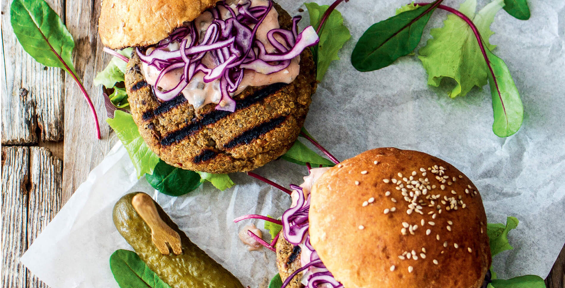 Grillable Chickpea Quinoa Burgers