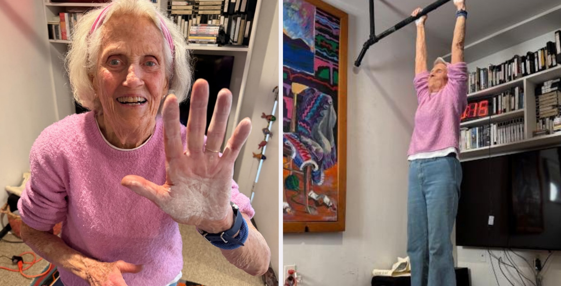 90-Year-Old Plant-Based Pioneer Ann Esselstyn Sets Dead Hang World Record