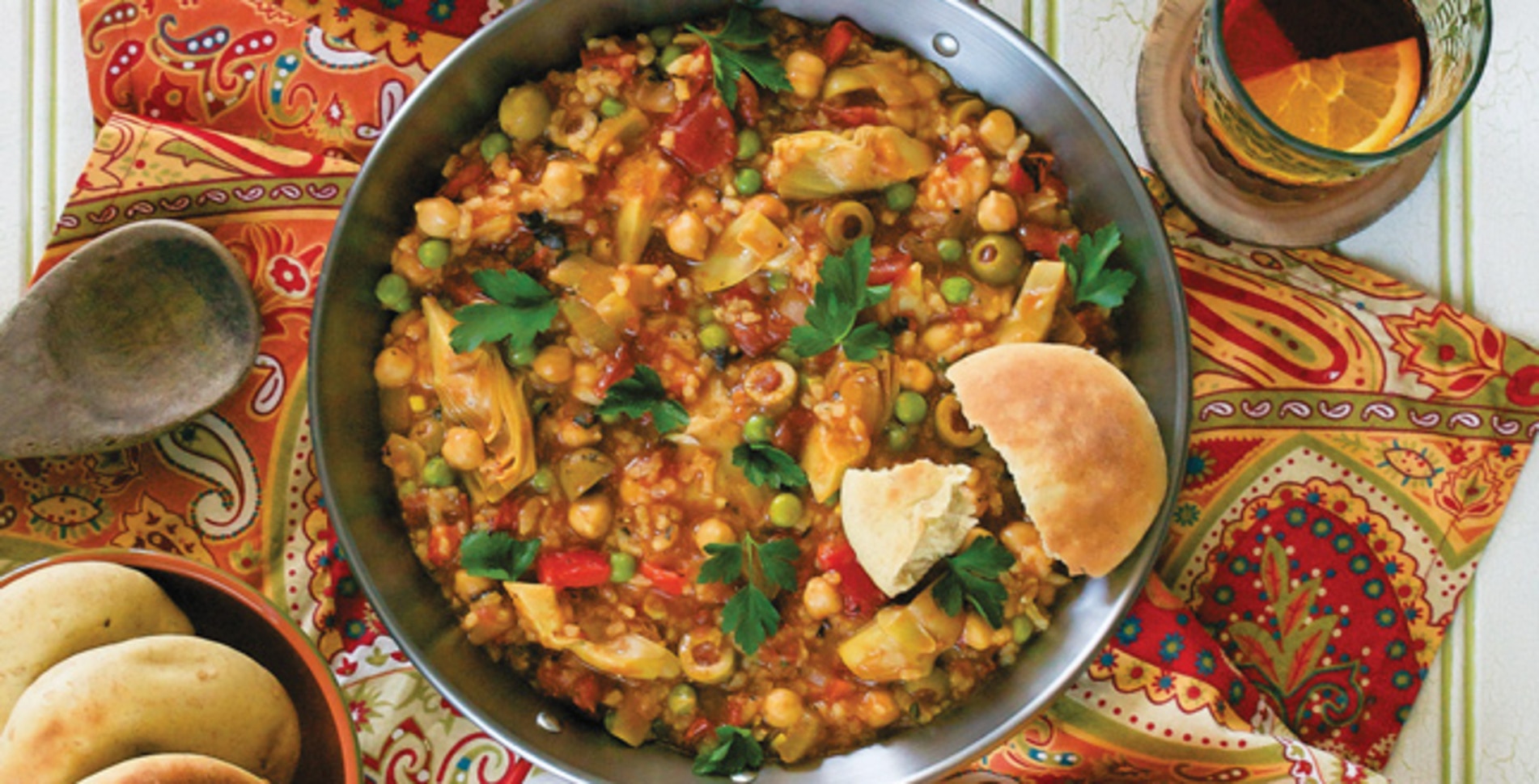 Traditional Spanish Paella Made Plant-Based