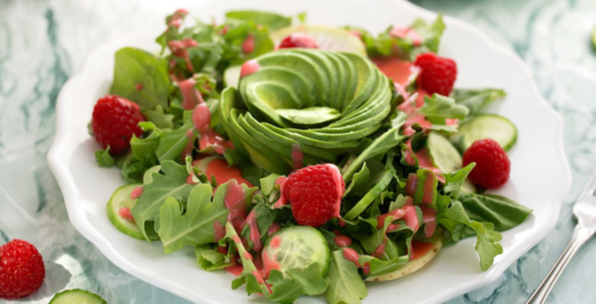 Spring Avocado Salad With Raspberry Vinaigrette